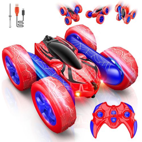 KYAOAYO-Voiture Telecommandé Enfant, 4Wd 360° Rotation Rc Car Radiocommandee Avec Lumière, 2.4Ghz Tout Terrain Voiture Monster Truck Jouet Enfant 3-10 Ans Garçon Fille - Cadeau De Noël Enfants