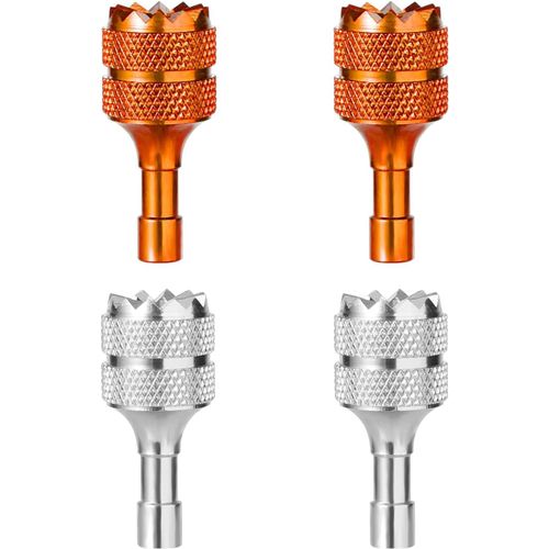 Kyaoayo-4pcs Joystick Drone Pour Dji Mini 3 Pro Dji Rc Contrôleur Intelligent, Pouce À Bascule De Drone Bâtons De Drone Détachables Remplacement Manette (Orange Argent)-Lasuroa
