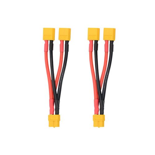 Kyaoayo-Lot De 2 Câble De Connecteur De Batterie Parallèle Xt60 Double Extension Y Splitter 1 Femelle Vers 2 Mâle Pour Dji Phantom Rc Plane-Sanag