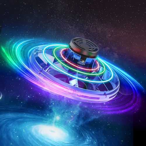 Kyaoayo-Ufo Mini Drone, Balle Volante Oscillante, Flying Ball Spinner Avec Led, Toupie Volant Rotation À 360°, Pour Enfant Et Adulte, Bleu, Inclut Chargeur Usb-Sanag