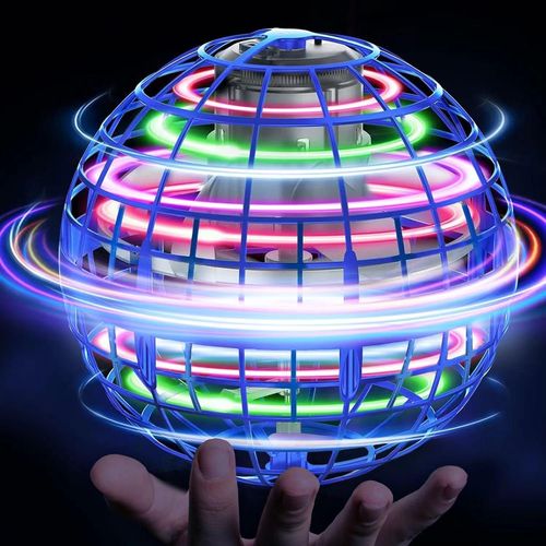 Kyaoayo-Boule Volante Lumineuse, Magique Balle Volante Flying Orbi Boomerang Ball Spinner, Ballon Volant Lumineux Drone Hoverball, Jouet Cadeau Pour 6 7 8 9 10+ Garcon Fille Enfant Ado Intérieur Exté-Pekoiu