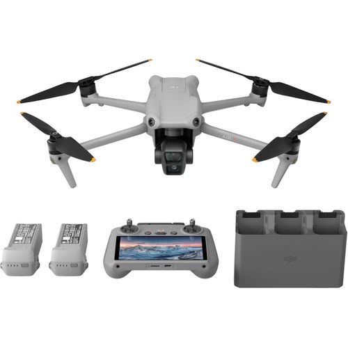 Kyaoayo-Bundle Air 3 Fly More Avec Rc 2 (Radiocommande Avec Écran), Drone Avec Télécaméra Moy. Et Double Caméra Principale Pour Adultes 4k Hdr, Temps De Vol . 46 Min, 48 Mp, O4, Deux Batteries Sup.-Dji