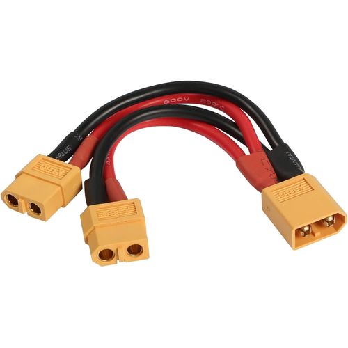 KYAOAYO-Xt60 Adaptateur De Connecteur De Batterie Parallèle Double Extension Xt60 Y Splitter 1 Mâle À 2 Femelles Câble 14 Awg Pour Hélicoptère En Mode Rc Quadcopter