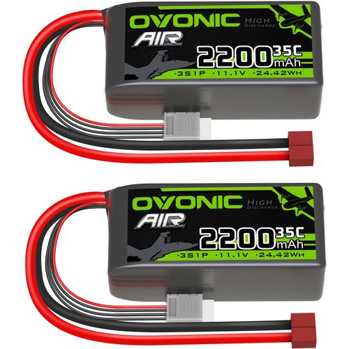 KYAOAYO-Batterie Lipo 3S 35C 2200Mah 11.1V Batterie Courte Avec Deans Pour Rc Heli Avion Quadcopter Rc Voiture Multi-Moteur Hélicoptère Diy Hobby (2Pcs)