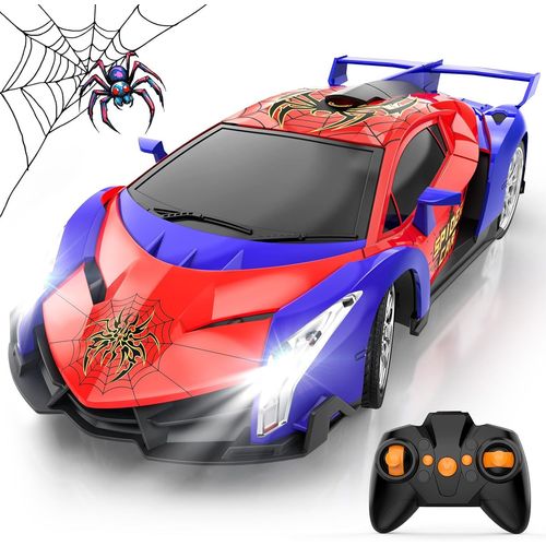 KYAOAYO-Voiture Télécommandée Spider Jouet Enfant, 2.4Ghz Radiocommandée 1/18 Voiture De Course Rechargeable Voiture Téléguidée Rc Drift Car Jeux Extérieur Intérieur Cadeau Garcon Fille 3 4 5 6 7 8 9