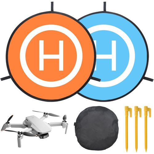 Kyaoayo-Drone Landing Pad, Plaque D'atterris Pliable Pour Drone, 55cm/22'' Tapis D'atterris Universel Pour Drone Double Face Étanche, Pour Dji Mavic 2 Pro Zoom/Mavic Air 2/ Spark/Mavic Pro Platinum-Cleminsta