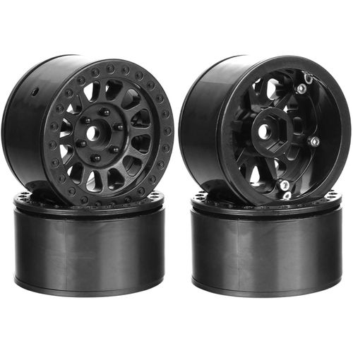 KYAOAYO-Beadlock Jantes En Plastique 1,9"" Pour Scx10 Trx4 Mst Rgt Redcat Gen8 Vs4-10 1/10 Rc Crawler Car (Noir)