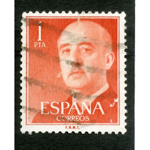 Timbre Oblitéré Espana , Correos, 1 Pta