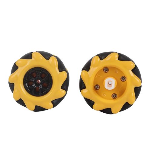 KYAOAYO-48Mm Mecanum Wheel, Smart Omni Wheel Grand Angle Drift Robot Car Parts Omnidirectional Rotational Wheel Diy Toy Components(Une Paire)