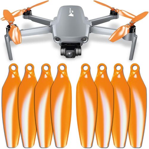Kyaoayo-Hélices Stealth Pour Hubsan Zino Mini Pro & Se - 4 Hélices En Jeu (Orange)-Sanag