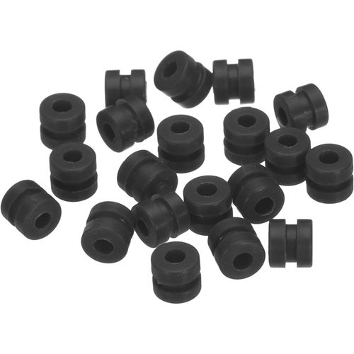 Kyaoayo-Rc Anti Vibration Caoutchouc Billes Rc Amortisseur Billes Pour Rc F4 F7 Vol Contrôleur Cardan M2x4mm Choc Absorption Billes,Rc Modèles Diy Drone Accessoires (Noir),Paquet De 20-Sanag