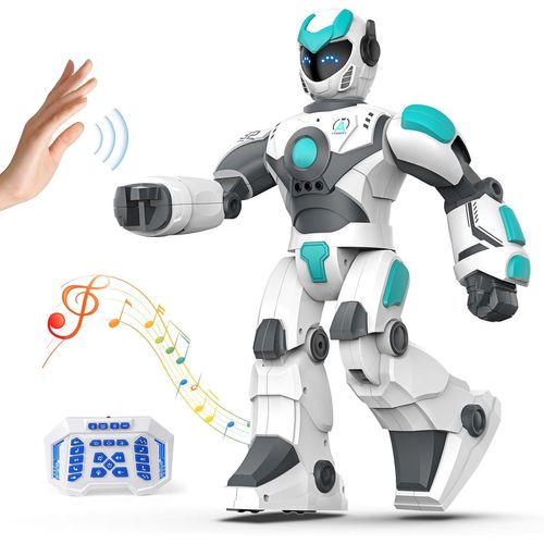 KYAOAYO-Robot Télécommandé Programmable Rc Pour Enfants, Grand Jouet De 40 Cm Avec Chant, Danse, Détection De Gestes Et Commande Vocale, Intelligent Rechargeable Pour Tout-Petits Garçons Filles 3+