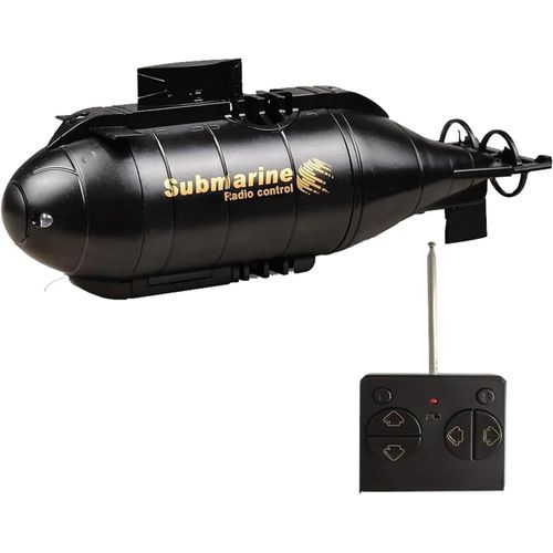 KYAOAYO-Mini Sous Marin Télécommandé Enfant, 6 Canaux 2,4 Ghz Rc Bateau Étanche Lumière Led Rotation À 360°, Jouet Aquatique Télécommandé Pour Piscine D'Été Enfants, Cadeau Enfants 6 À 12 Ans, Noir