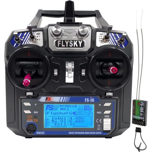 Kyaoayo-Flysky Fs-I6 2.4g 6ch Rc Transmetteur Et Récepteur Ia6 Contrôleur Radio Pour Rc Hélicoptère Quadcopter Fpv Drone-Dtxmx