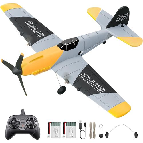 KYAOAYO-Avion Rc 3 Canaux Bf-109, Avion Télécommandé Prêt À Voler, 2.4Ghz 6-Axis Gyro Stabilizer, Facile À Piloter Pour Les Enfants Et Les Débutants