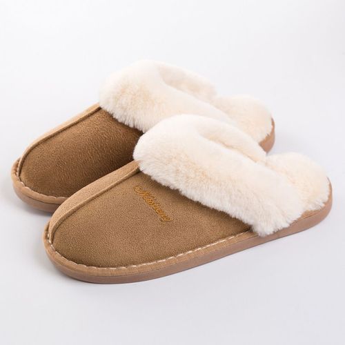 Pantoufles En Coton Antidérapantes Pour Hommes Et Femmes, Automne Et Hiver, Intérieur Chaud Et Pelucheux