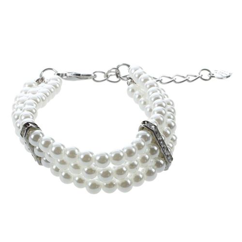 Bijou Pour Chien Collier Chien-Chat Perle Accessoires Chiens Decoration S Blanc