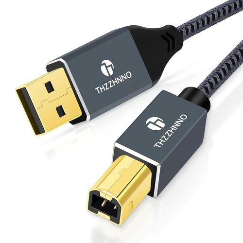 KALANKA-3M USB A to USB B Printer Cable, USB 2.0 Type A to B Plug for HP, Dell, Epson, Xerox, Lexmark, Brother, Canon, Samsung, Piano and More