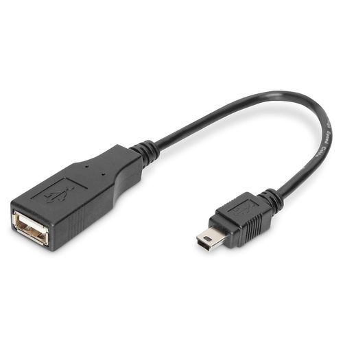 KALANKA-Assmann Electronic UL Adapter for USB 2.0-OTG Cable Male/Female 0.2 m Black AK-300310-002-S