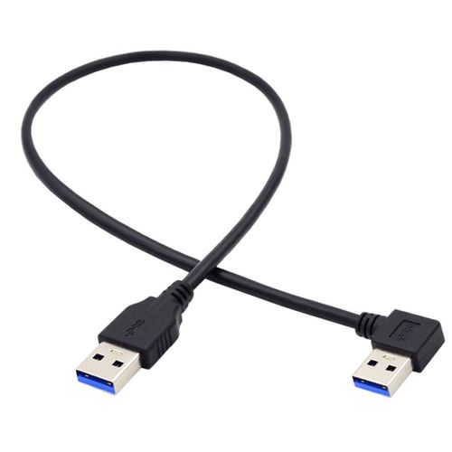 KALANKA-CY 0.4m Right Angle 90 Degree USB 3.0 Type A Male Straight Type A Male Data Cable