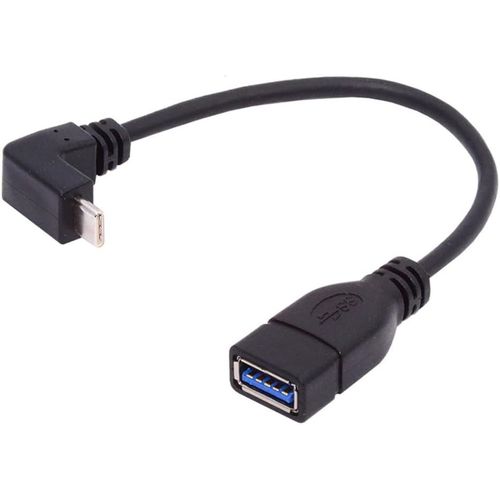 KALANKA-USB-C 3.1 Male to USB 3.0-A Female 10Gbps OTG Data Power Cable Adapter 20cm Up Angled