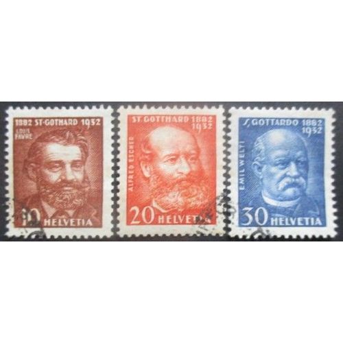 Suisse Série N°260 Au 262 Célébrités Oblitéré
