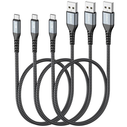 Kalanka-Micro Usb Cable, 3 Piece 0.5 M Micro Usb To Usb Cable, Quick Charge Micro Usb Cable For Galaxy S7 Edge, Moto G5 Plus, Sony Xperia Z5, Huawei P0 Lite, Kindle
