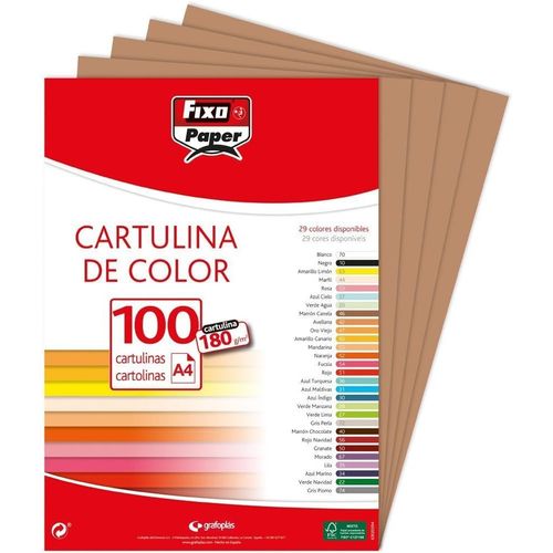 Ershi-Fixo Paper 11110446 Lot De 100 Feuilles De Papier Cartonné A4 Marron Cannelle 180 G[355]