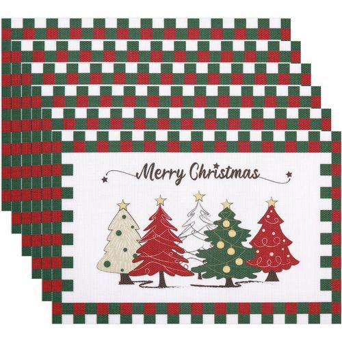 Ershi- Sets De Table Lavables No¿L Sets De Table Hiver Sets De Table Décorations De Noel Hiver No¿L Décorationsets De Table Pvc Ant[1380]