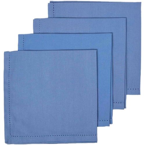 Ershi- Serviettes De Table En Coton, Lot De 4, Linge De Table Uni, Bleu Foncé[2539]