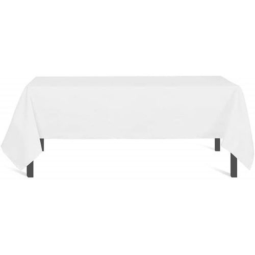 Ershi- , Alix Nappe Rectangle Anti-Tâches, Polyester, Blanc, 140x300 Cm[3090]