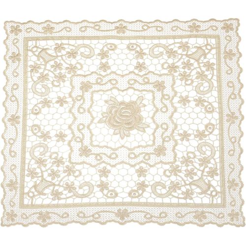 ERSHI- Set de Table Rétro en Dentelle 15 x 15 Pouces, Carré, Brodé, Napperons au Crochet Français, Dessous de Verre, Dessous de Ver[4040]