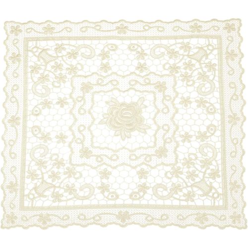 ERSHI- Set de Table Rétro en Dentelle 15 x 15 Pouces, Carré, Brodé, Napperons au Crochet Français, Dessous de Verre, Dessous de Ver[4043]