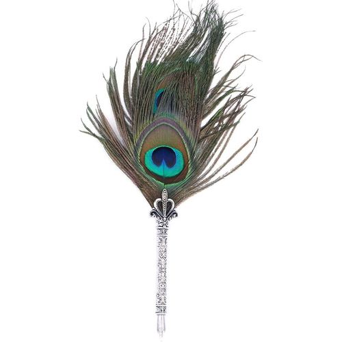 Ershi-Vintage Plume Plume Stylo Plume Nature Stylo Pour Mariage Connexion Creative Fournitures De Bureau (Style C)[115]