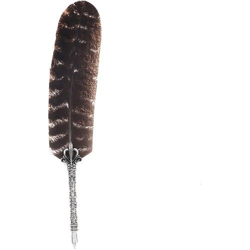 Ershi-Vintage Plume Plume Stylo Plume Nature Stylo Pour Mariage Connexion Creative Fournitures De Bureau (Style B)[114]