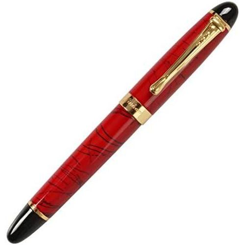 Ershi-Jinhao X450 Stylo Plume Marbre Bleu Pointe Moyenne Bordure Or 16 Styles[416]