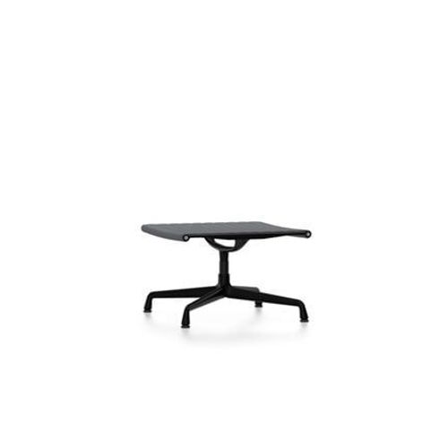 Vitra - Chaise En Aluminium - Ea 125 - Tabouret - Noir Profond - Cuir Asphalte - Gris