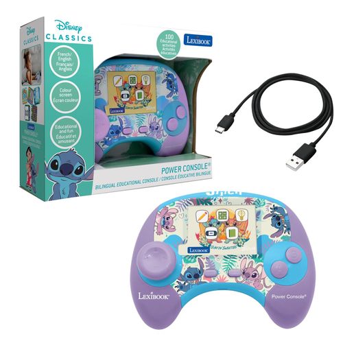 Lexibook - Power Console® Stitch Educational Handheld Bilingual Talki