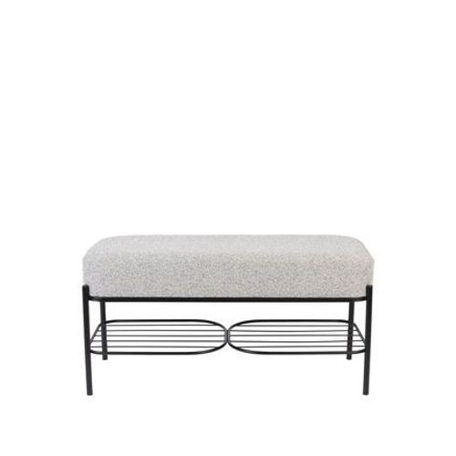 Drawer - Milou - Banc En Tissu Et Métal - Gris