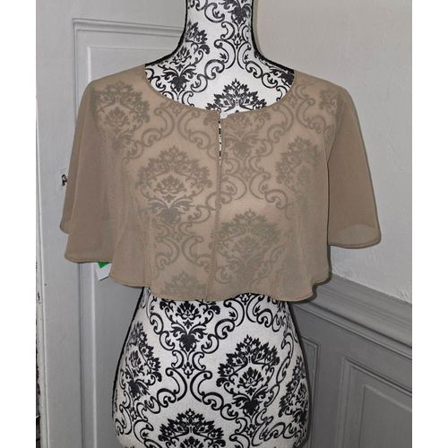 Cache-Épaules Mariage Robe De Soirée Couleur Taupe Étoles Accessoires Capeline Poncho