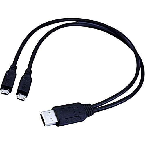 KALANKA-Micro USB Y Splitter Cable USB 2.0 2 Micro USB B Male to 1 USB A Connector, Dual Micro USB Y Cable, 2 Devices at the Same Time, One Product with Added Value Social