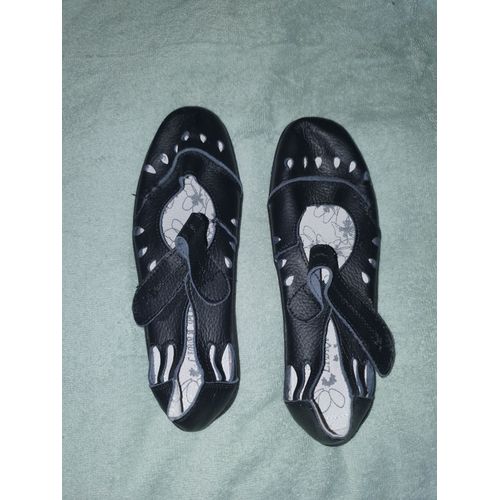 Chaussures Babies Cuir Souple Noir - 39