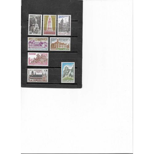 8 Timbres Neufs Monuments France 1978