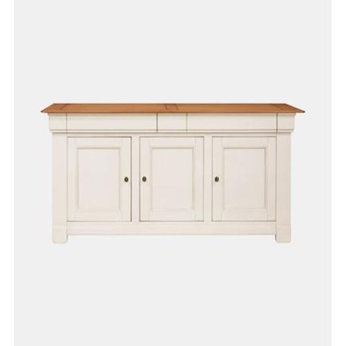 Camif - Buffet Embellie 3 Portes- 3 Tiroirs - Blanc