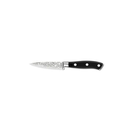 Sabatier Trompette - Carbon - Couteau D'office 9 Cm Martelé Avec Protection De Lame - Marron