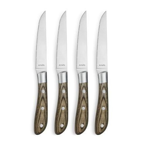 Couzon - Achille Bois De Pakka - Coffret De 4 Couteaux Steak  - Noir