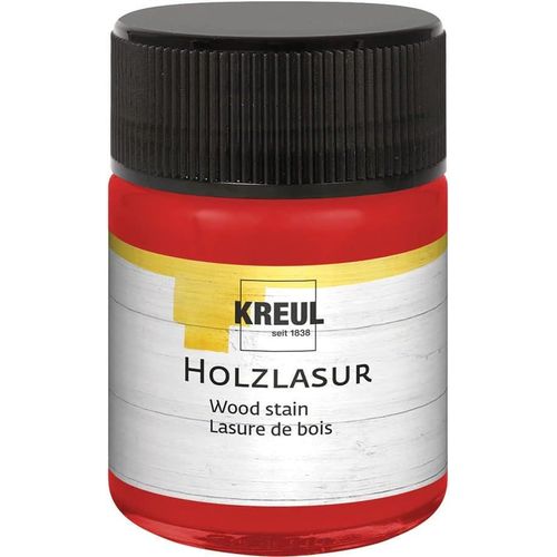 Lasure Acrylique Couleurs intenses, Pot de 50 ml en Cherry, pour Bois Non traité et papiers naturels absorbants, Fluide-Peinture Liquide à Base d'eau.[G508]