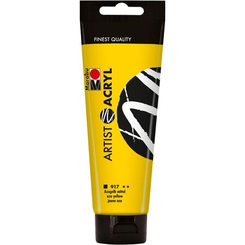Medium 120 Ml, Peinture Acrylique Fine De Qualité Artistique, À Base D'eau, Consistance Pastose, Hautement Pigmentée, Très Bonne Brillance Et Opacité, Azogelb Moyen.[G1292]
