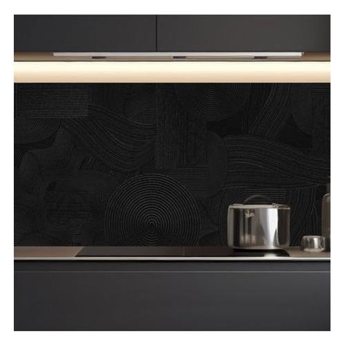 99Deco - Crédence cuisine Lot de 2 crédences ALU L120xH 50cm Noir Japon - Noir