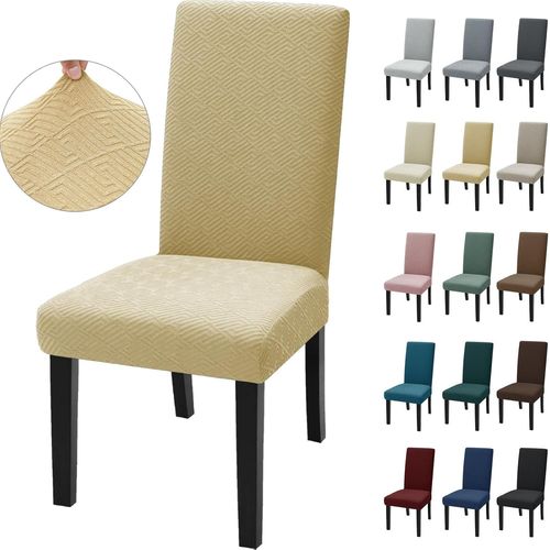 Housse De Chaise 6 Pièces, Housse Chaise Salle À Manger Moderne Élastique, Couvre Chaise Extensible, Pour Les Housse De Chaise De Salle À Manger Décoratives, Hôtel, Gris Argent